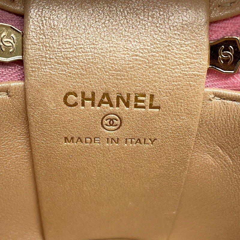シャネル バニティバッグ ココマーク マトラッセ ラムスキン AP2730 CHANEL 化粧ポーチ コスメポーチ