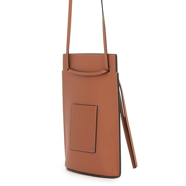 ロエベ ショルダーバッグ ダイスポケット DICE POKET カーフレザー C630R12X01 LOEWE ポシェット ブラウン