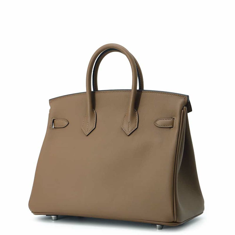 エルメス バーキン25 ヴェルソ アルザン/ベージュマルファ/シルバー金具 スイフト W刻印 HERMES Birkin ハンドバッグ