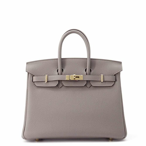 エルメス バーキン25 グリメイヤー/シャンパンゴールド金具 トゴ W刻印 HERMES Birkin ハンドバッグ