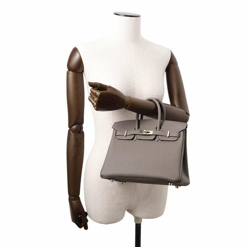 エルメス バーキン25 グリメイヤー/シャンパンゴールド金具 トゴ W刻印 HERMES Birkin ハンドバッグ