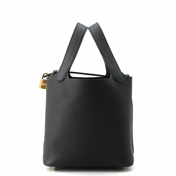 エルメス ハンドバッグ ピコタンロックPM ブラック/ゴールド金具 トリヨンクレマンス W刻印 黒