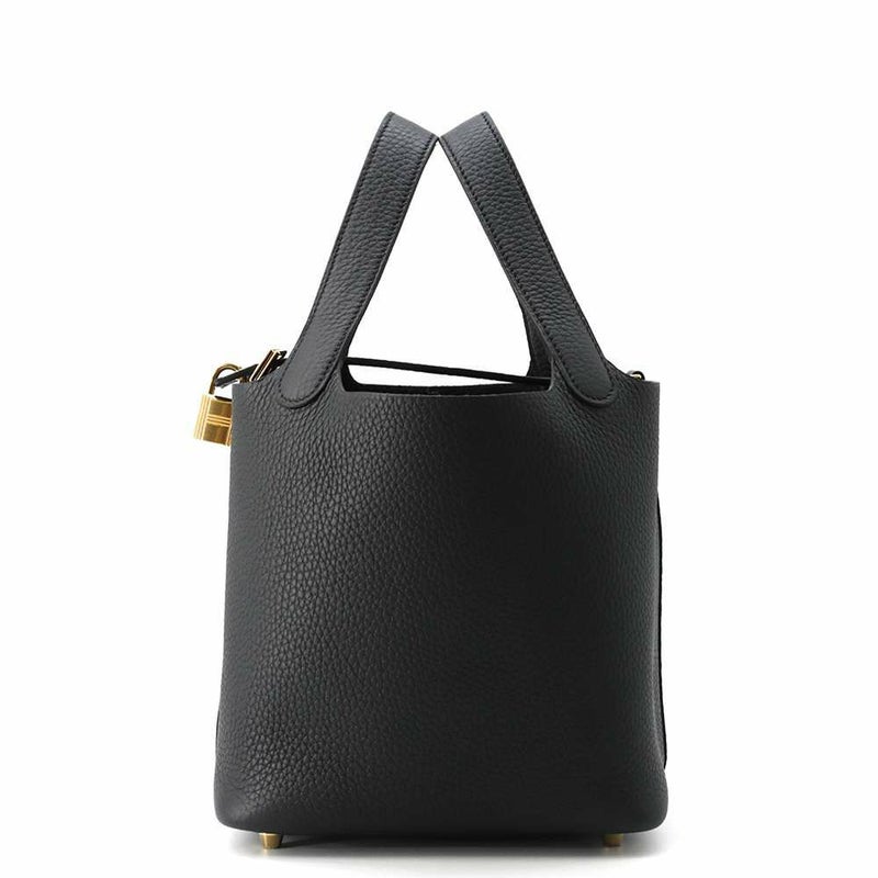 エルメス ハンドバッグ ピコタンロックPM ブラック/ゴールド金具 トリヨンクレマンス W刻印 黒