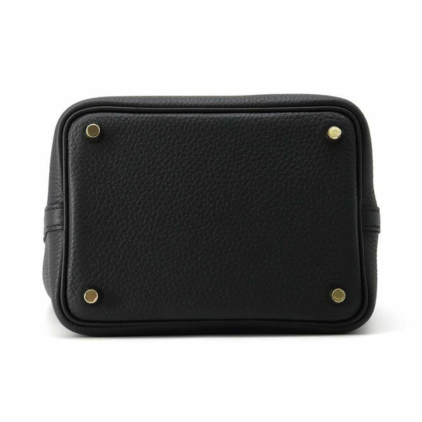 エルメス ハンドバッグ ピコタンロックPM ブラック/ゴールド金具 トリヨンクレマンス W刻印 黒