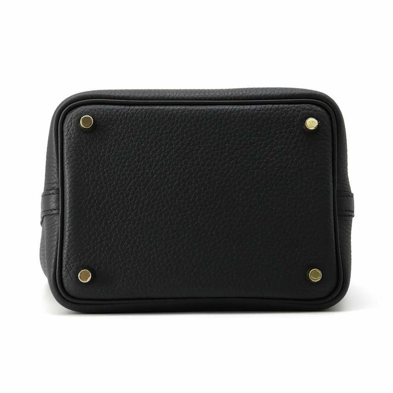 エルメス ハンドバッグ ピコタンロックPM ブラック/ゴールド金具 トリヨンクレマンス W刻印 黒