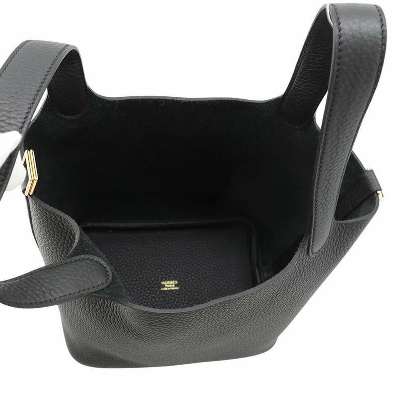 エルメス ハンドバッグ ピコタンロックPM ブラック/ゴールド金具 トリヨンクレマンス W刻印 黒