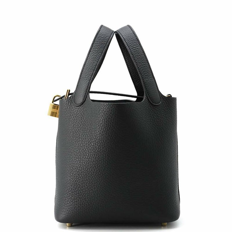 エルメス ハンドバッグ ピコタンロックPM ブラック/ゴールド金具 トリヨンクレマンス W刻印 黒