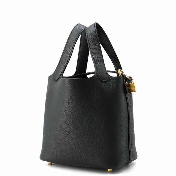 エルメス ハンドバッグ ピコタンロックPM ブラック/ゴールド金具 トリヨンクレマンス W刻印 黒