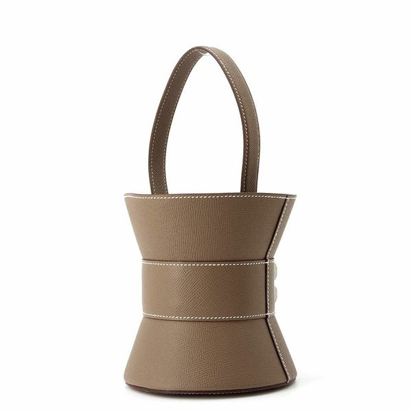 エルメス ハンドバッグ ミニ メドール エトゥープ/シルバー金具 エプソン W刻印 HERMES バッグ