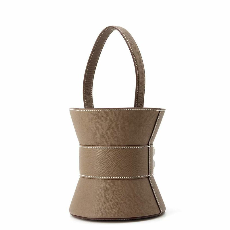 エルメス ハンドバッグ ミニ メドール エトゥープ/シルバー金具 エプソン W刻印 HERMES バッグ