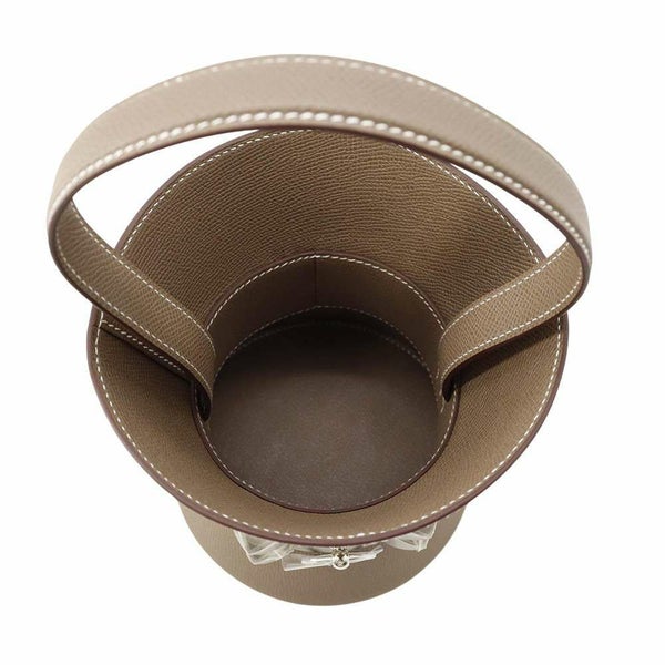 エルメス ハンドバッグ ミニ メドール エトゥープ/シルバー金具 エプソン W刻印 HERMES バッグ