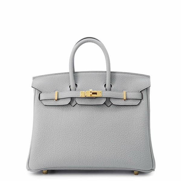エルメス バーキン25 ブルーグラシエ/ゴールド金具 トゴ W刻印 HERMES Birkin ハンドバッグ