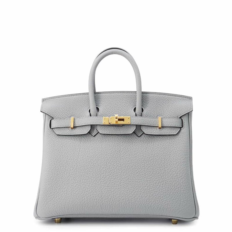 エルメス バーキン25 ブルーグラシエ/ゴールド金具 トゴ W刻印 HERMES Birkin ハンドバッグ