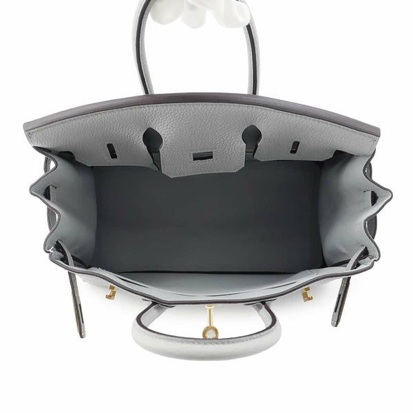 エルメス バーキン25 ブルーグラシエ/ゴールド金具 トゴ W刻印 HERMES Birkin ハンドバッグ