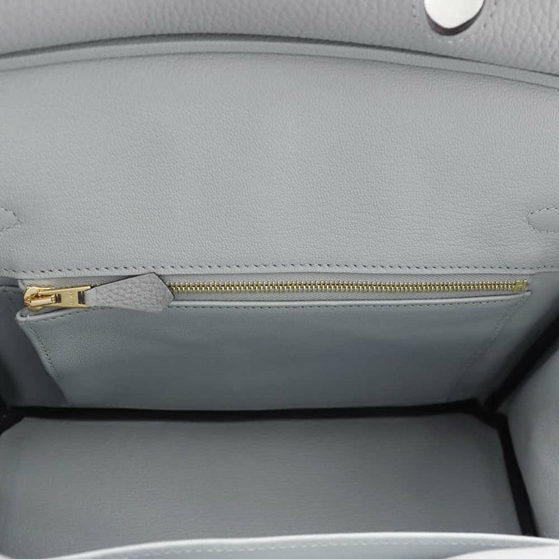 エルメス バーキン25 ブルーグラシエ/ゴールド金具 トゴ W刻印 HERMES Birkin ハンドバッグ