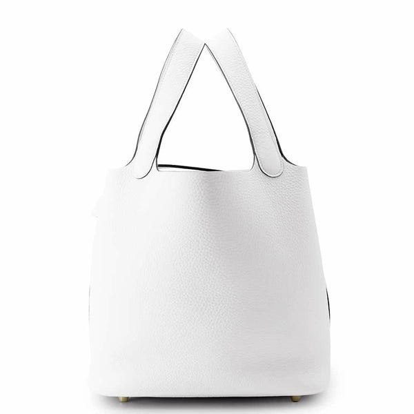 エルメス ハンドバッグ ピコタンロックMM ニューホワイト/ゴールド金具 トリヨンクレマンス W刻印
