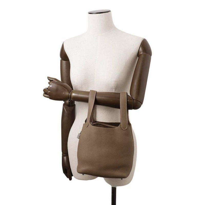 エルメス ハンドバッグ ピコタンロックPM エトゥープ/シルバー金具 トリヨンクレマンス Z刻印