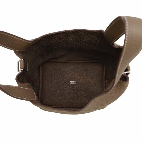 エルメス ハンドバッグ ピコタンロックPM エトゥープ/シルバー金具 トリヨンクレマンス Z刻印