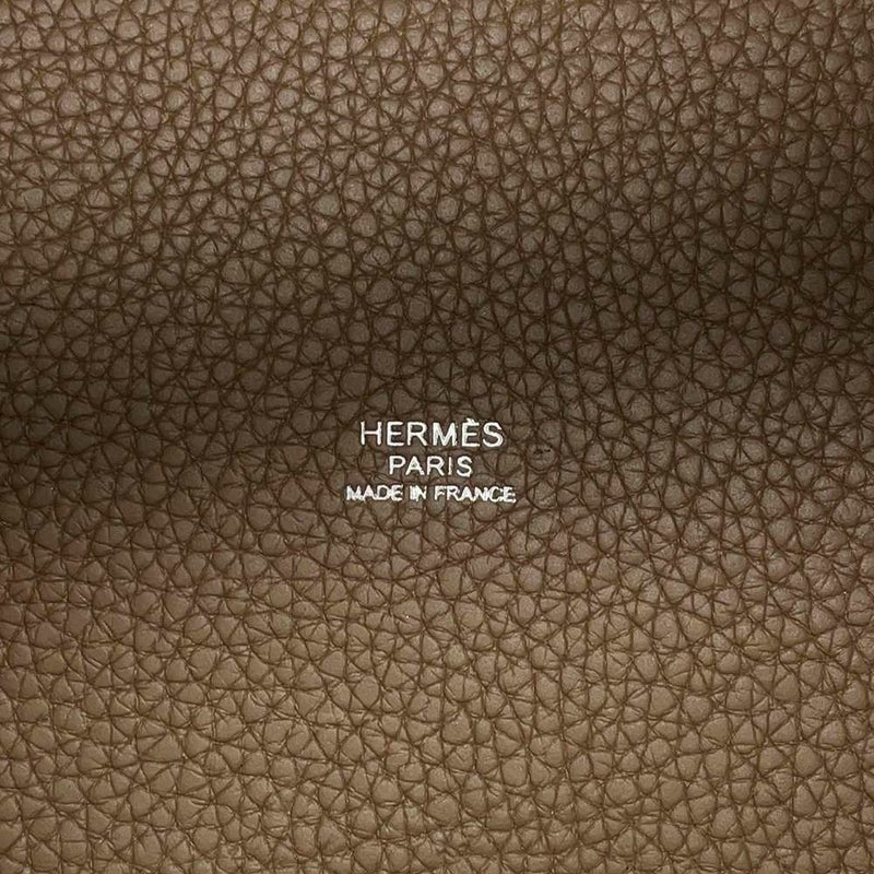 エルメス ハンドバッグ ピコタンロックPM エトゥープ/シルバー金具 トリヨンクレマンス Z刻印