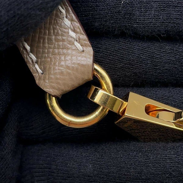 エルメス ハンドバッグ ケリー28 外縫い エトゥープ/ゴールド金具 エプソン Y刻印 2wayショルダー