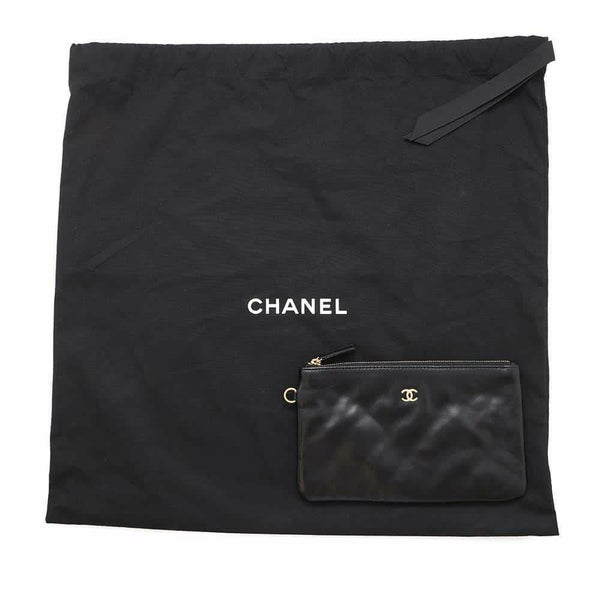 シャネル チェーンショルダーバッグ CHANEL22 スモール シャイニーカーフレザー AS3260 CHANEL ポーチ付き 黒