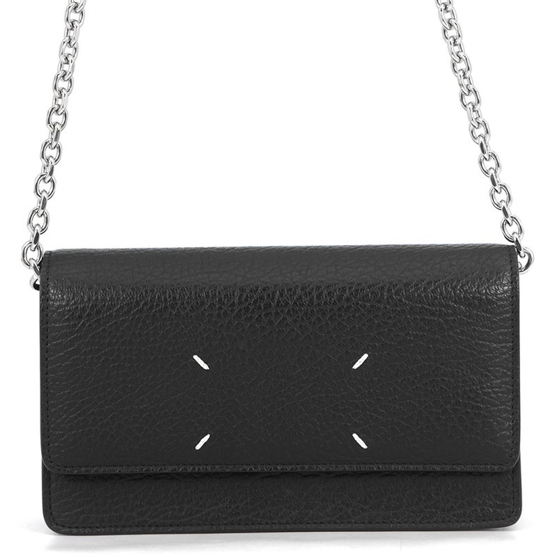 メゾンマルジェラ チェーンウォレット ４ステッチ グレイニーレザー SA3UI0008 Maison Margiela 財布 黒