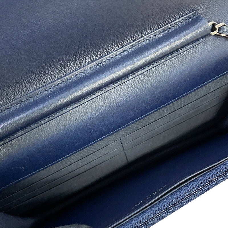 シャネル チェーンウォレット マトラッセ シェブロン ボーイシャネル ラムスキン CHANEL 財布