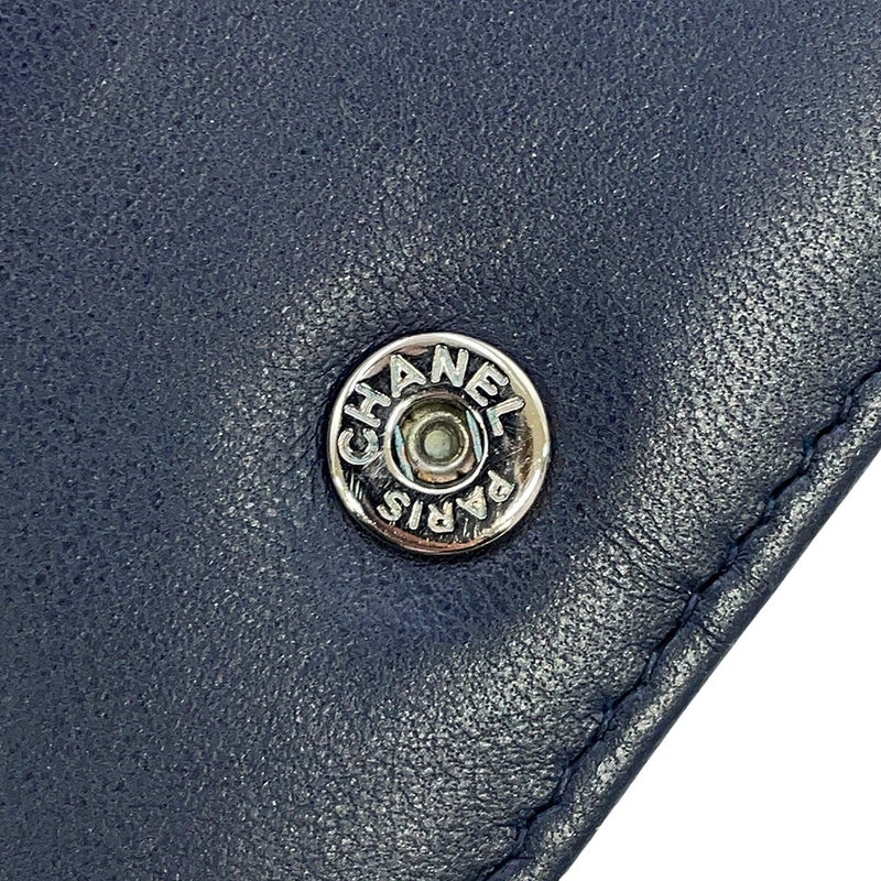 シャネル チェーンウォレット マトラッセ シェブロン ボーイシャネル ラムスキン CHANEL 財布