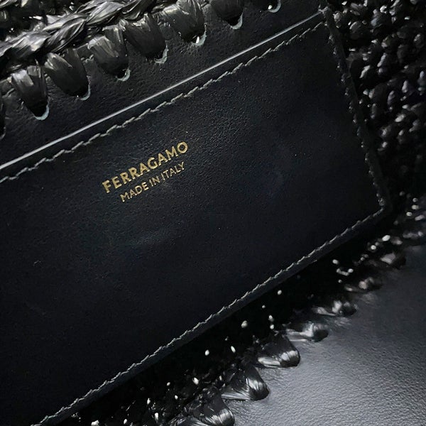 サルヴァトーレ・フェラガモ ハンドバッグ ハグXS 219397 Ferragamo 2way 黒