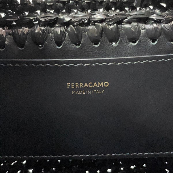 サルヴァトーレ・フェラガモ ハンドバッグ ハグXS 219397 Ferragamo 2way 黒