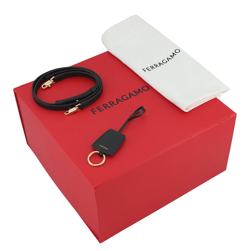 サルヴァトーレ・フェラガモ ハンドバッグ ハグXS 219397 Ferragamo 2way 黒