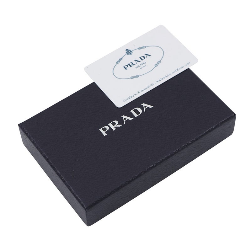 プラダ キーケース ロゴ L字ファスナー サフィアーノレザー 1PP026 PRADA 黒