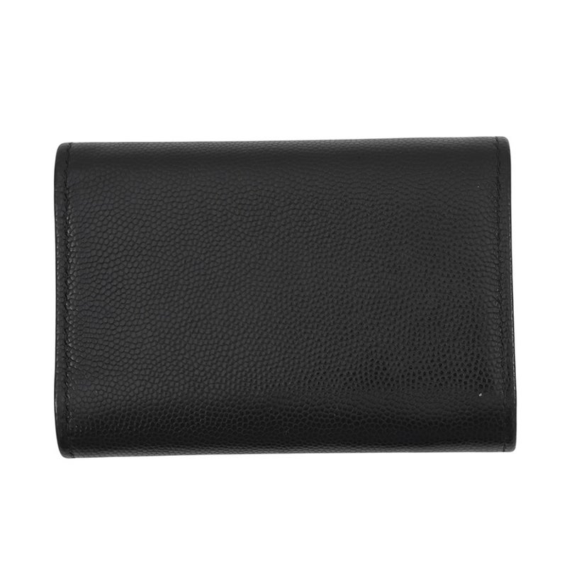 シャネル 三つ折り財布 マトラッセ ココマーク スモール フラップ ウォレット キャビアスキン AP4655 CHANEL 黒