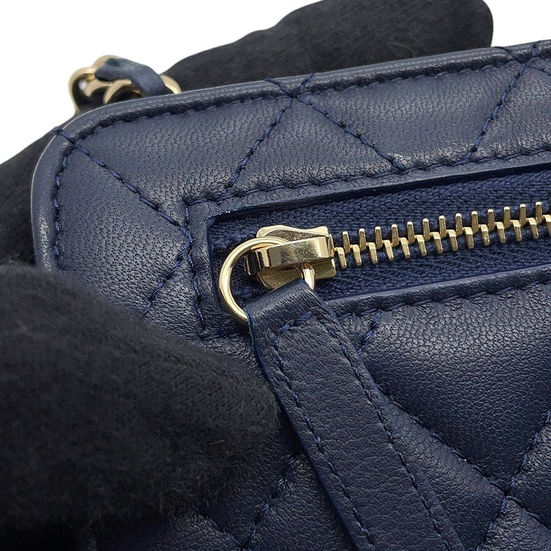 シャネル チェーンショルダーバッグ マトラッセ ココマーク ラムスキン CHANEL ミニバッグ