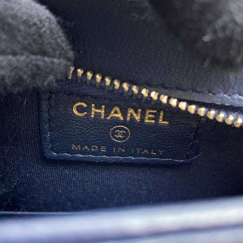 シャネル チェーンショルダーバッグ マトラッセ ココマーク ラムスキン CHANEL ミニバッグ