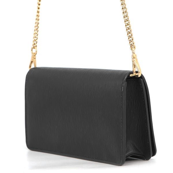 プラダ チェーンウォレット ヴィッテロムーブ トライアングルロゴ ミニ レザー 1BP021 PRADA 財布 黒