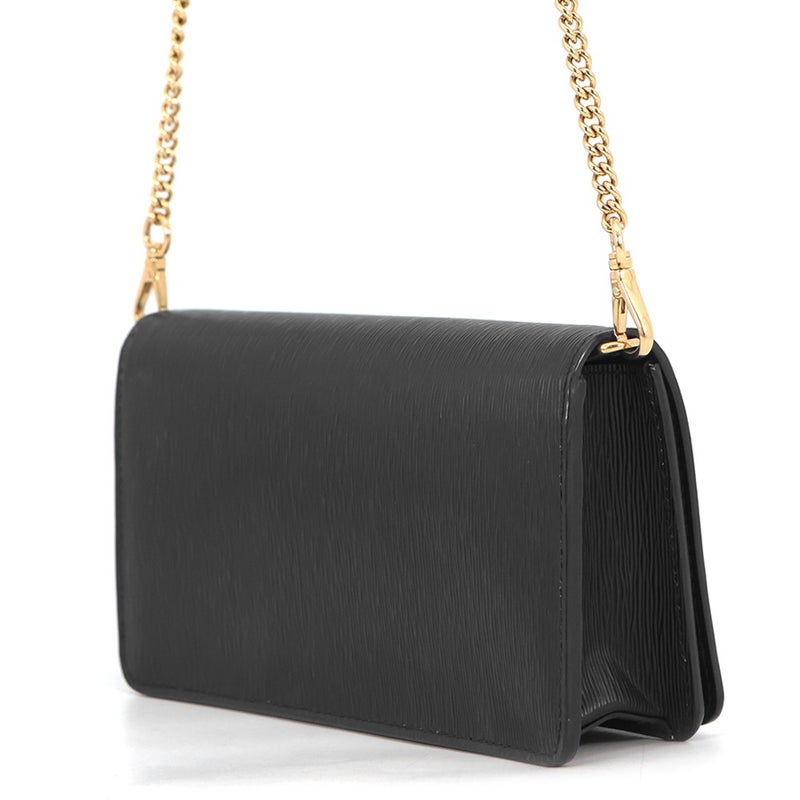 プラダ チェーンウォレット ヴィッテロムーブ トライアングルロゴ ミニ レザー 1BP021 PRADA 財布 黒