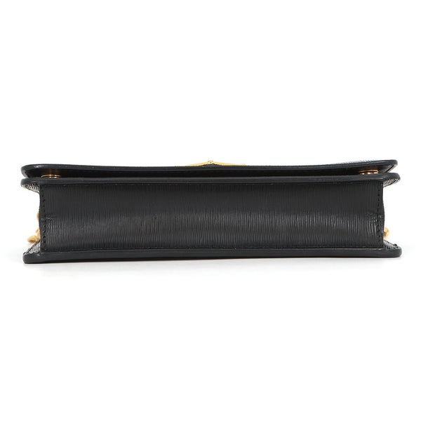 プラダ チェーンウォレット ヴィッテロムーブ トライアングルロゴ ミニ レザー 1BP021 PRADA 財布 黒