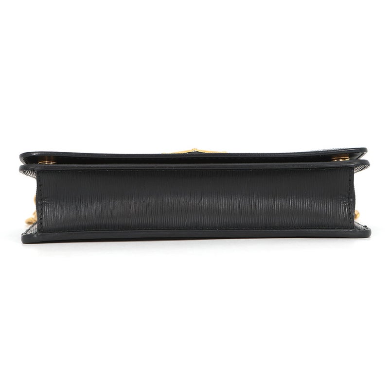 プラダ チェーンウォレット ヴィッテロムーブ トライアングルロゴ ミニ レザー 1BP021 PRADA 財布 黒