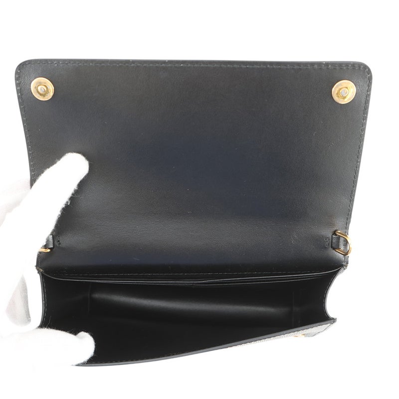 プラダ チェーンウォレット ヴィッテロムーブ トライアングルロゴ ミニ レザー 1BP021 PRADA 財布 黒