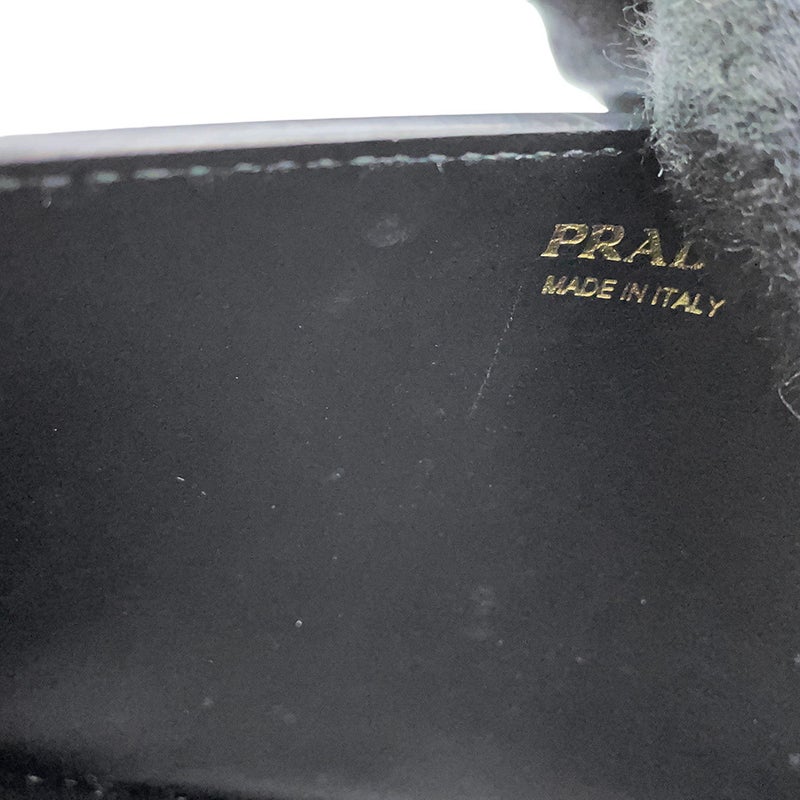プラダ チェーンウォレット ヴィッテロムーブ トライアングルロゴ ミニ レザー 1BP021 PRADA 財布 黒