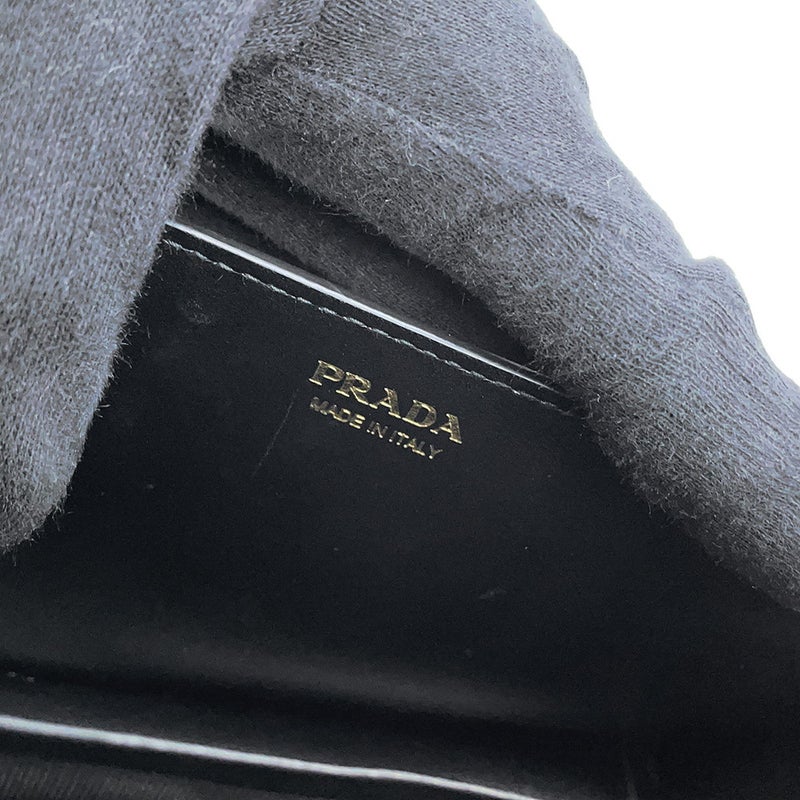 プラダ チェーンウォレット ヴィッテロムーブ トライアングルロゴ ミニ レザー 1BP021 PRADA 財布 黒