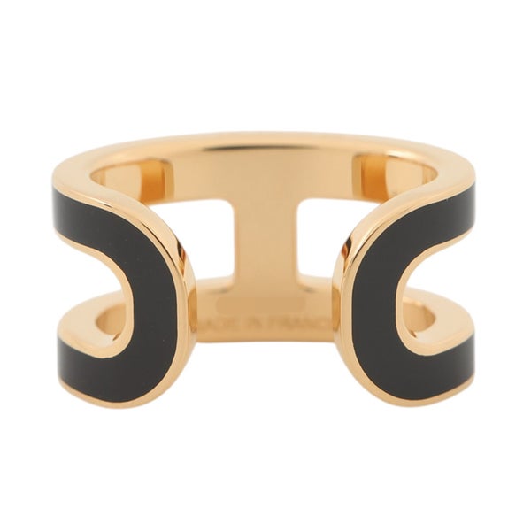 エルメス イヤーカフ ポップH ポップアッシュ ブラック/ゴールド金具 HERMES アクセサリー 黒