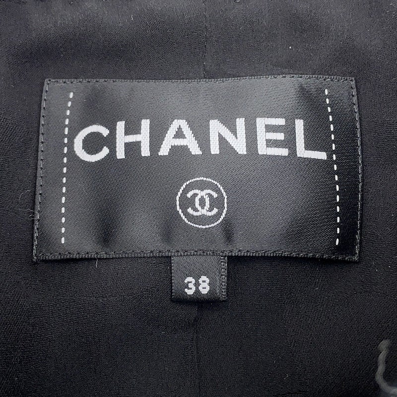 シャネル ジャケット ツイード ココボタン レディースサイズ38 P78909 CHANEL アウター 黒 白