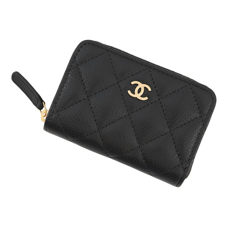 シャネル コインケース マトラッセ ココマーク クラシック ジップコインパース キャビアスキン AP0216 CHANEL 財布 小銭入れ 黒