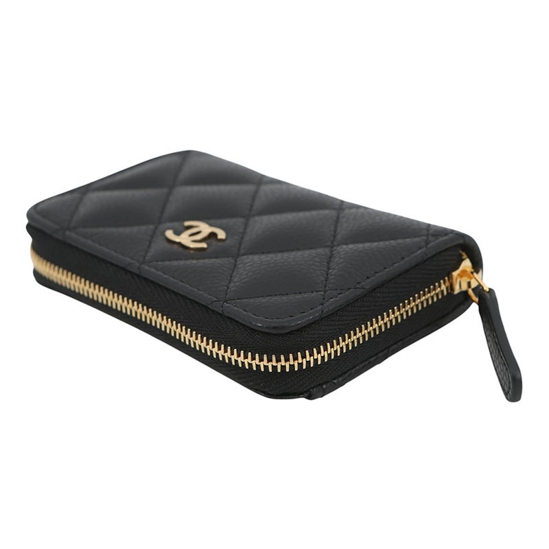シャネル コインケース マトラッセ ココマーク クラシック ジップコインパース キャビアスキン AP0216 CHANEL 財布 小銭入れ 黒