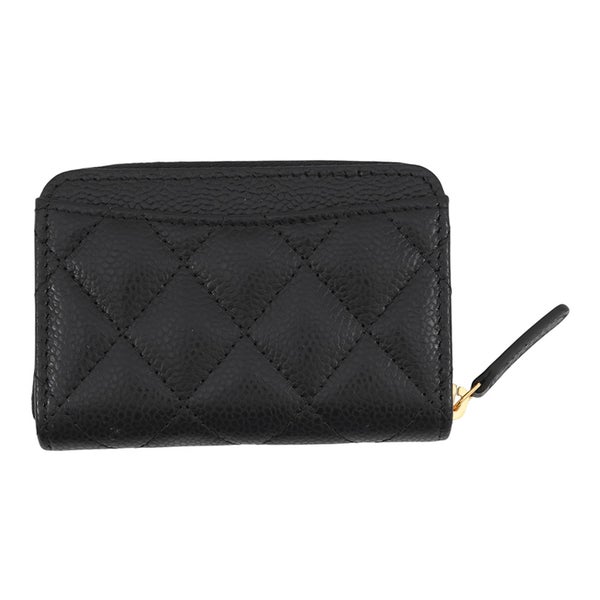 シャネル コインケース マトラッセ ココマーク クラシック ジップコインパース キャビアスキン AP0216 CHANEL 財布 小銭入れ 黒