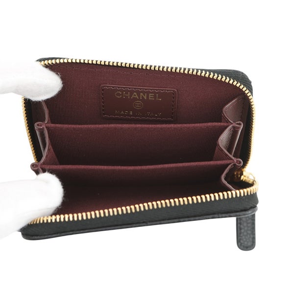 シャネル コインケース マトラッセ ココマーク クラシック ジップコインパース キャビアスキン AP0216 CHANEL 財布 小銭入れ 黒