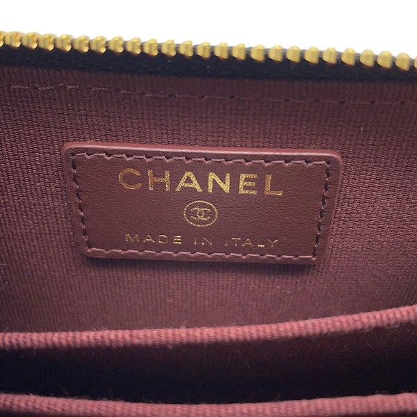 シャネル コインケース マトラッセ ココマーク クラシック ジップコインパース キャビアスキン AP0216 CHANEL 財布 小銭入れ 黒