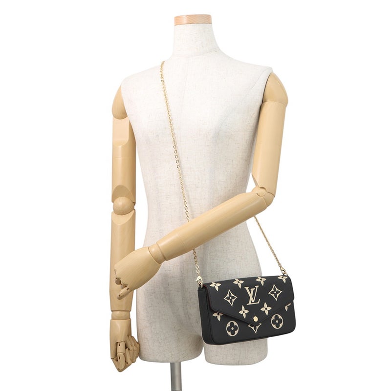 ルイヴィトン チェーンウォレット モノグラム・アンプラント ポシェット・フェリシー M82479 LOUIS VUITTON ヴィトン 財布 黒